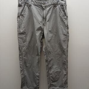 Carhartt 100% Cotton Carpenter Pants Dungaree Fit Workwear Pants Beige SZ 40x30